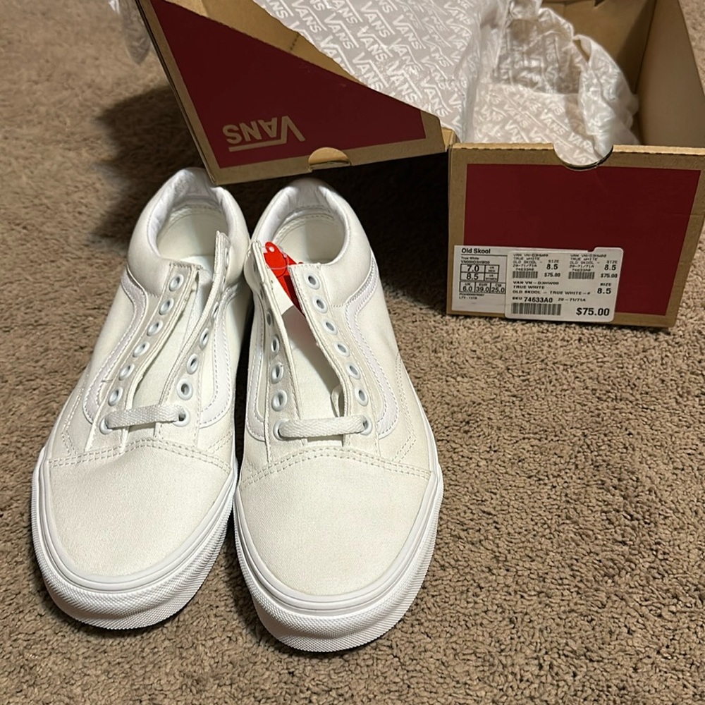 Old Skool True White Vans